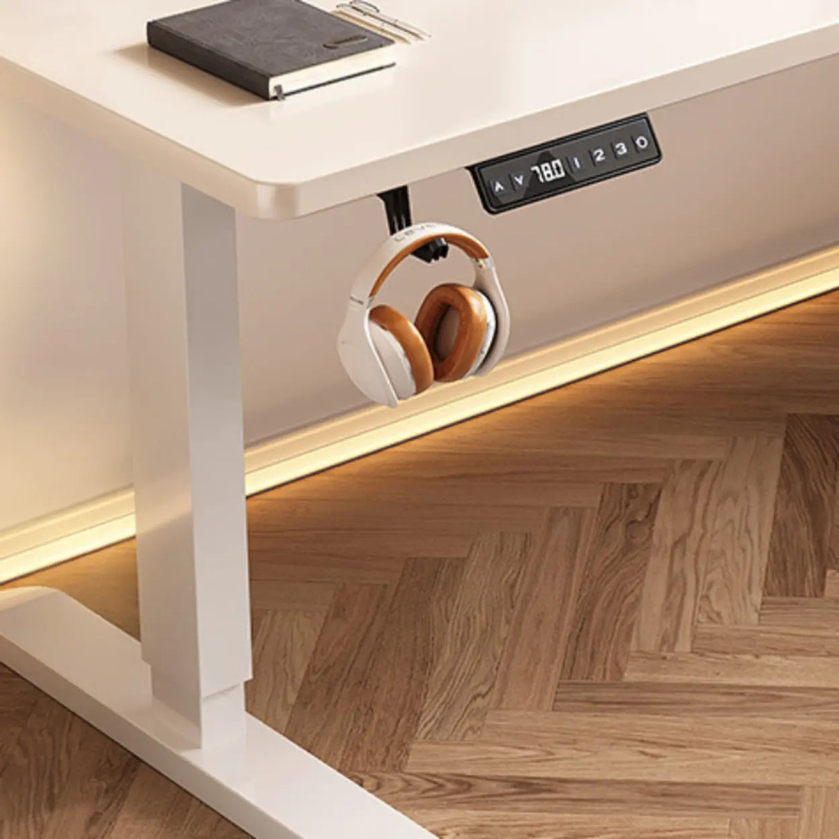 Standard Medium Height-Adjustable Wooden Writing Desk Image - 25