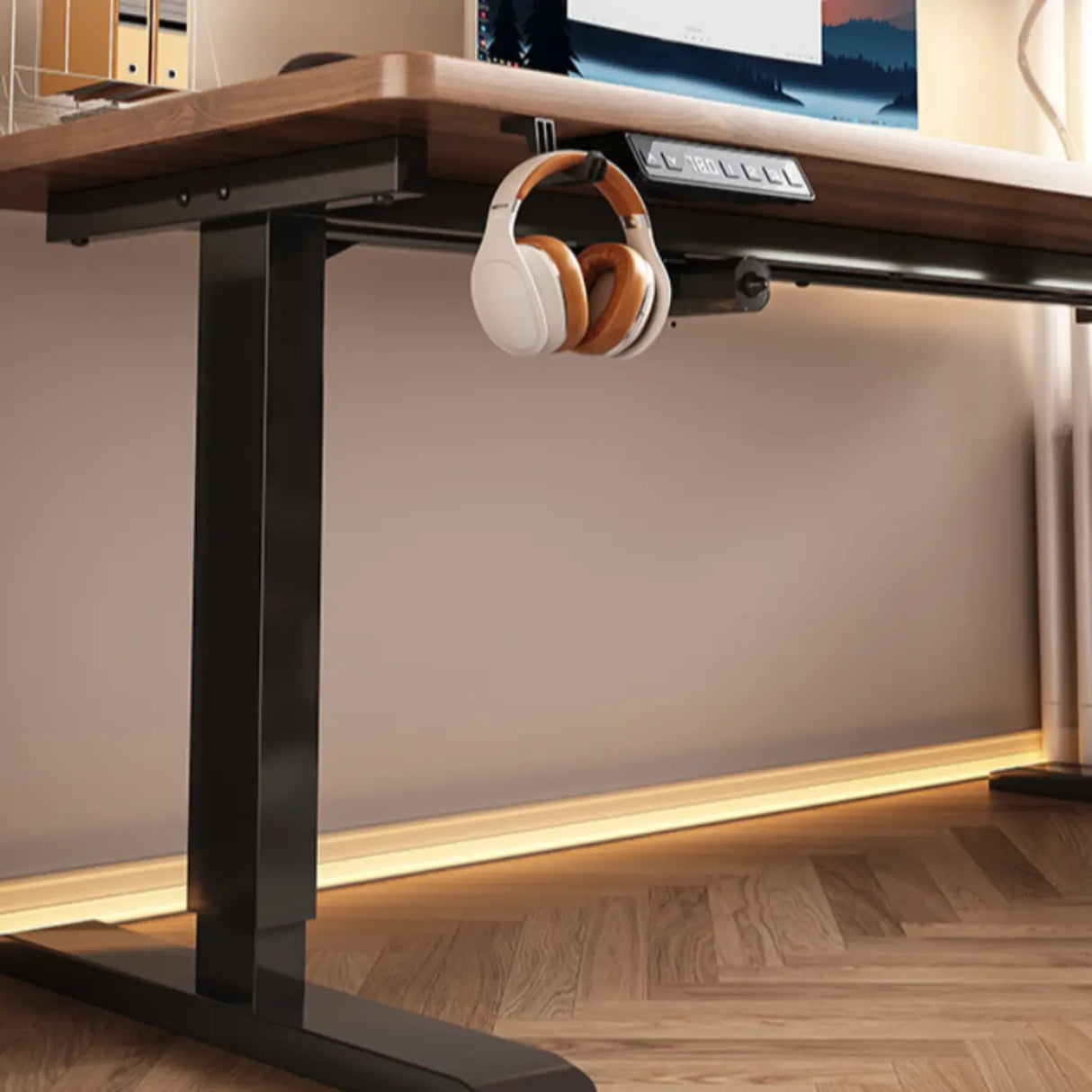 Standard Medium Height-Adjustable Wooden Writing Desk Image - 26