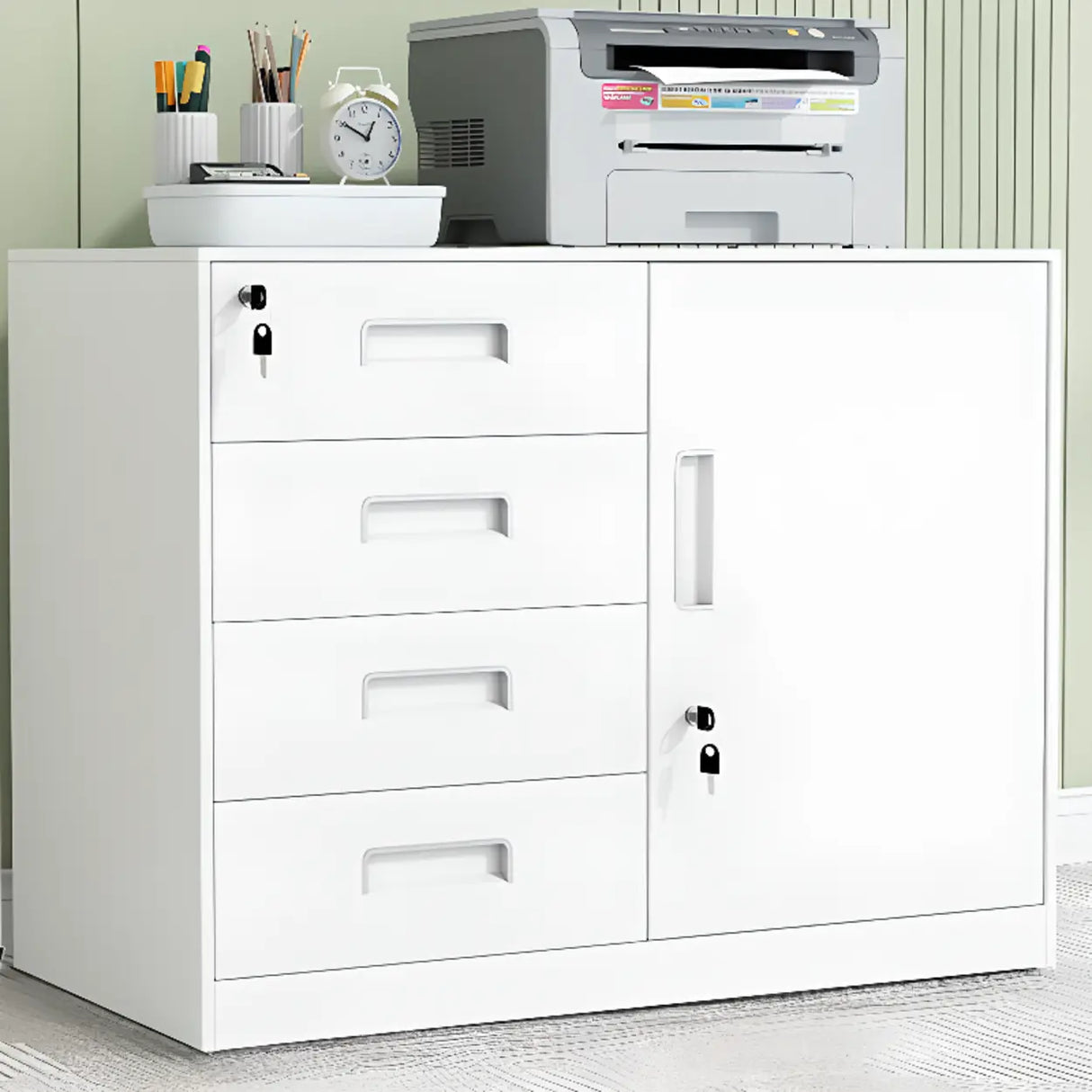 Steel Fire Resistant Storage Vertical Filing Cabinet Image - 15