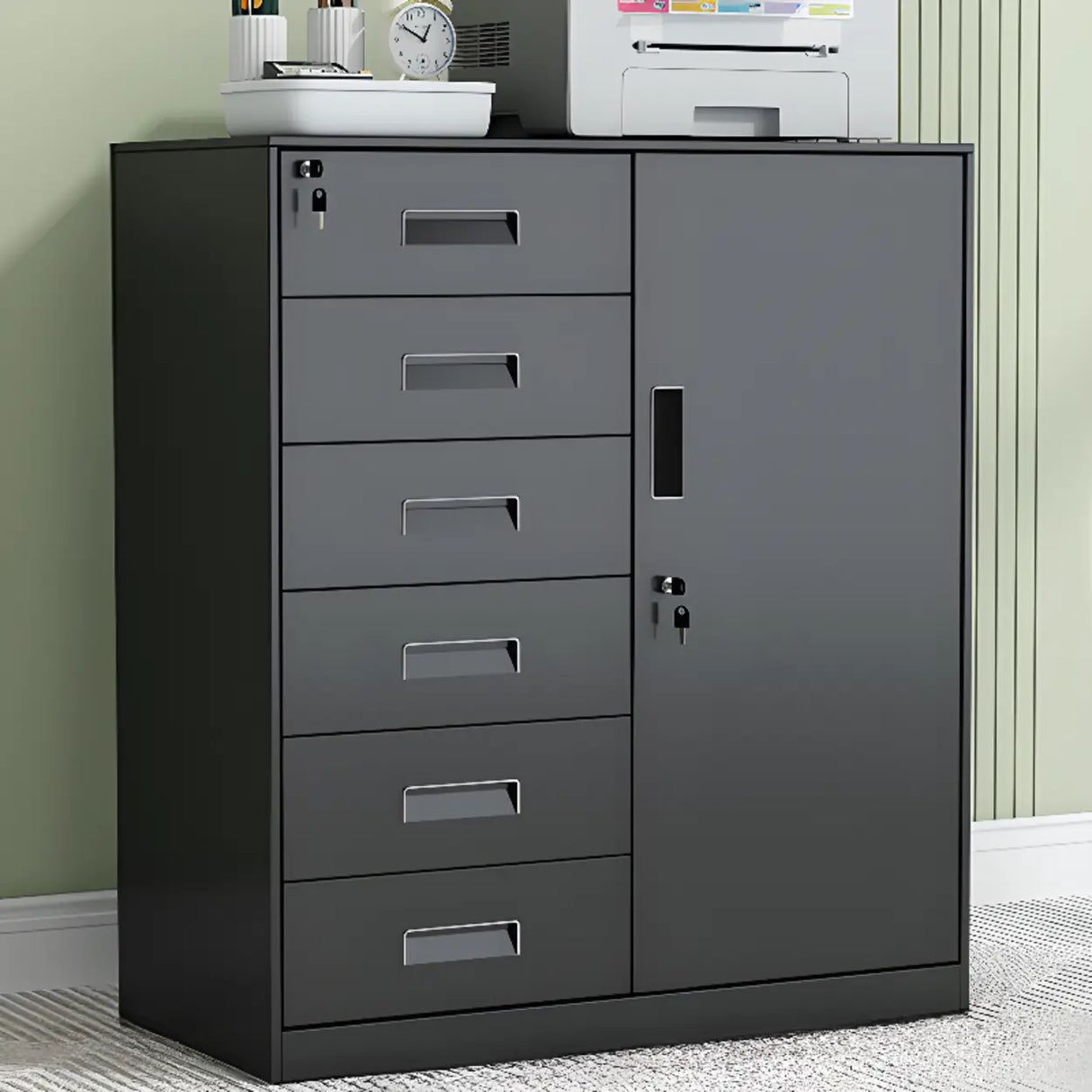 Steel Fire Resistant Storage Vertical Filing Cabinet Image - 18