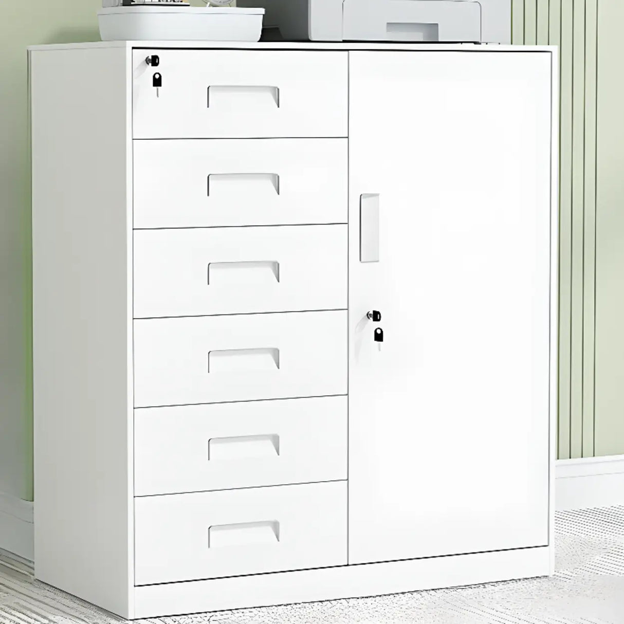 Steel Fire Resistant Storage Vertical Filing Cabinet Image - 19