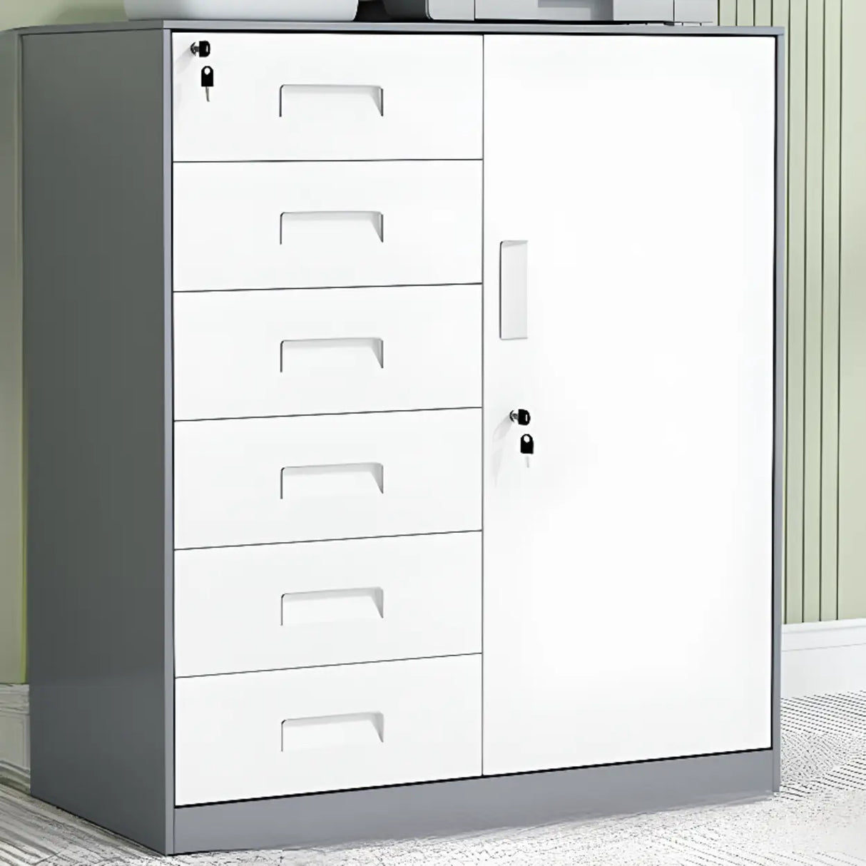 Steel Fire Resistant Storage Vertical Filing Cabinet Image - 20