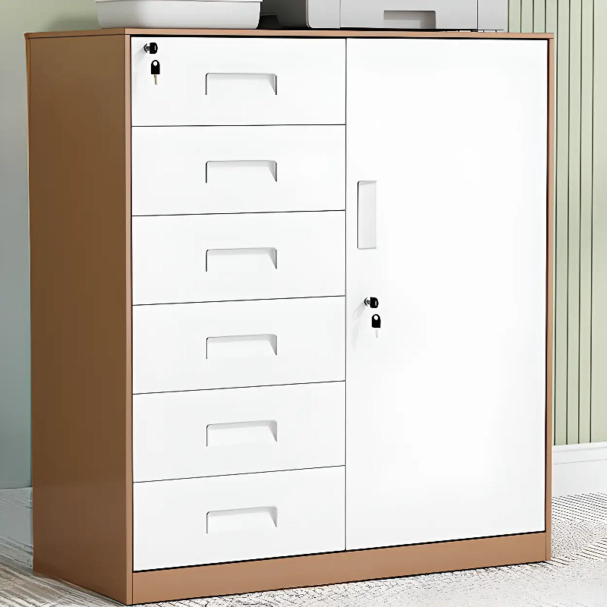 Steel Fire Resistant Storage Vertical Filing Cabinet Image - 21