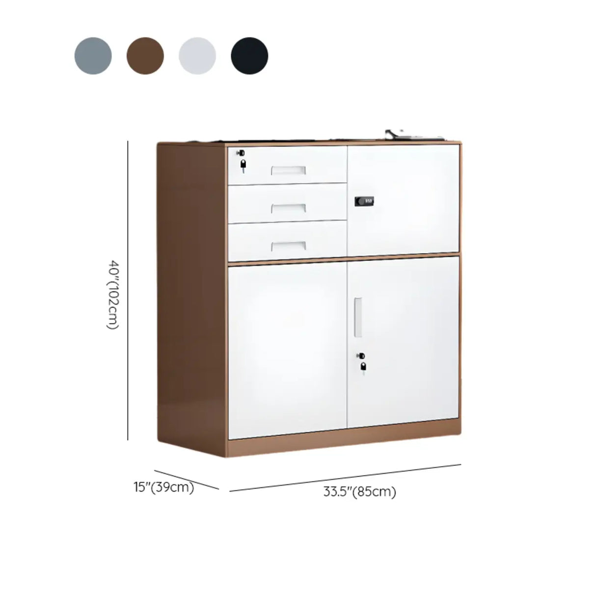 Steel Fire Resistant Storage Vertical Filing Cabinet Image - 23