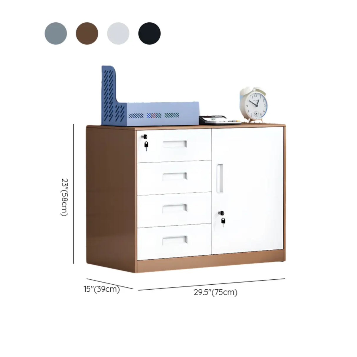 Steel Fire Resistant Storage Vertical Filing Cabinet Image - 24