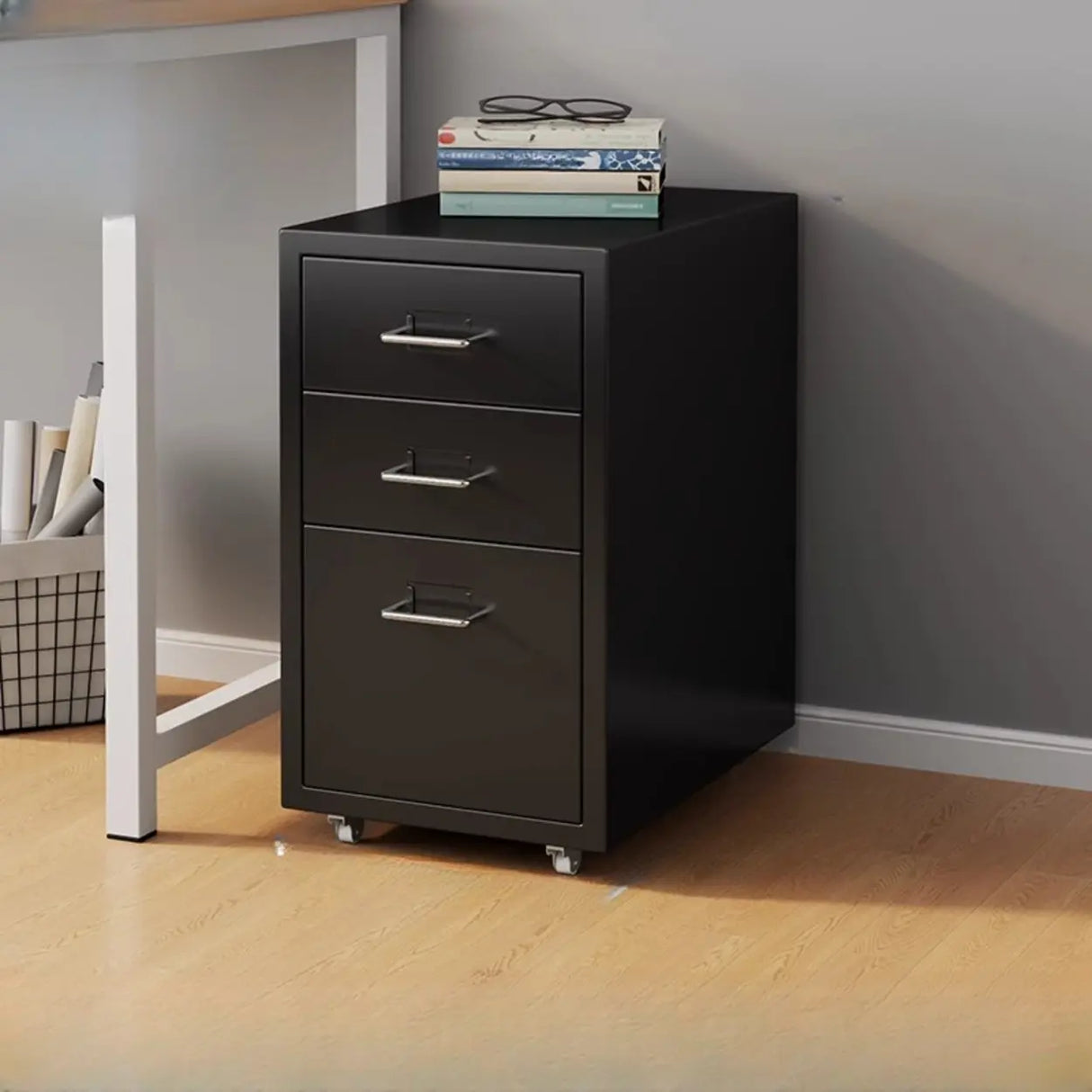 Steel Vertical Drawers Storage Rolling Filing Cabinet Image - 26