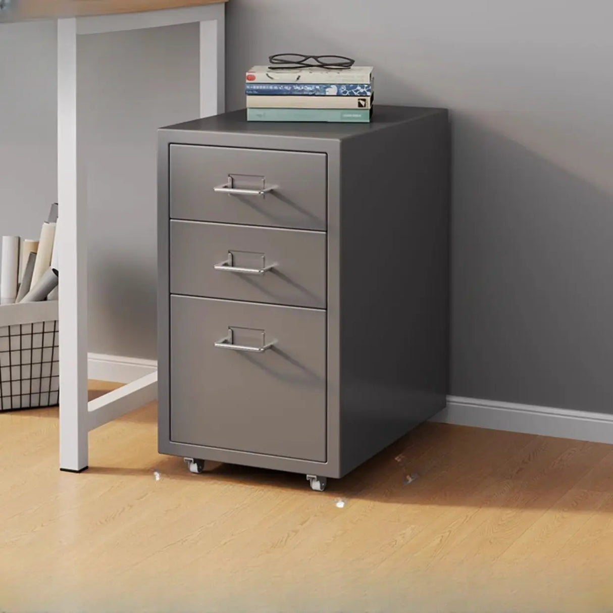 Steel Vertical Drawers Storage Rolling Filing Cabinet Image - 27