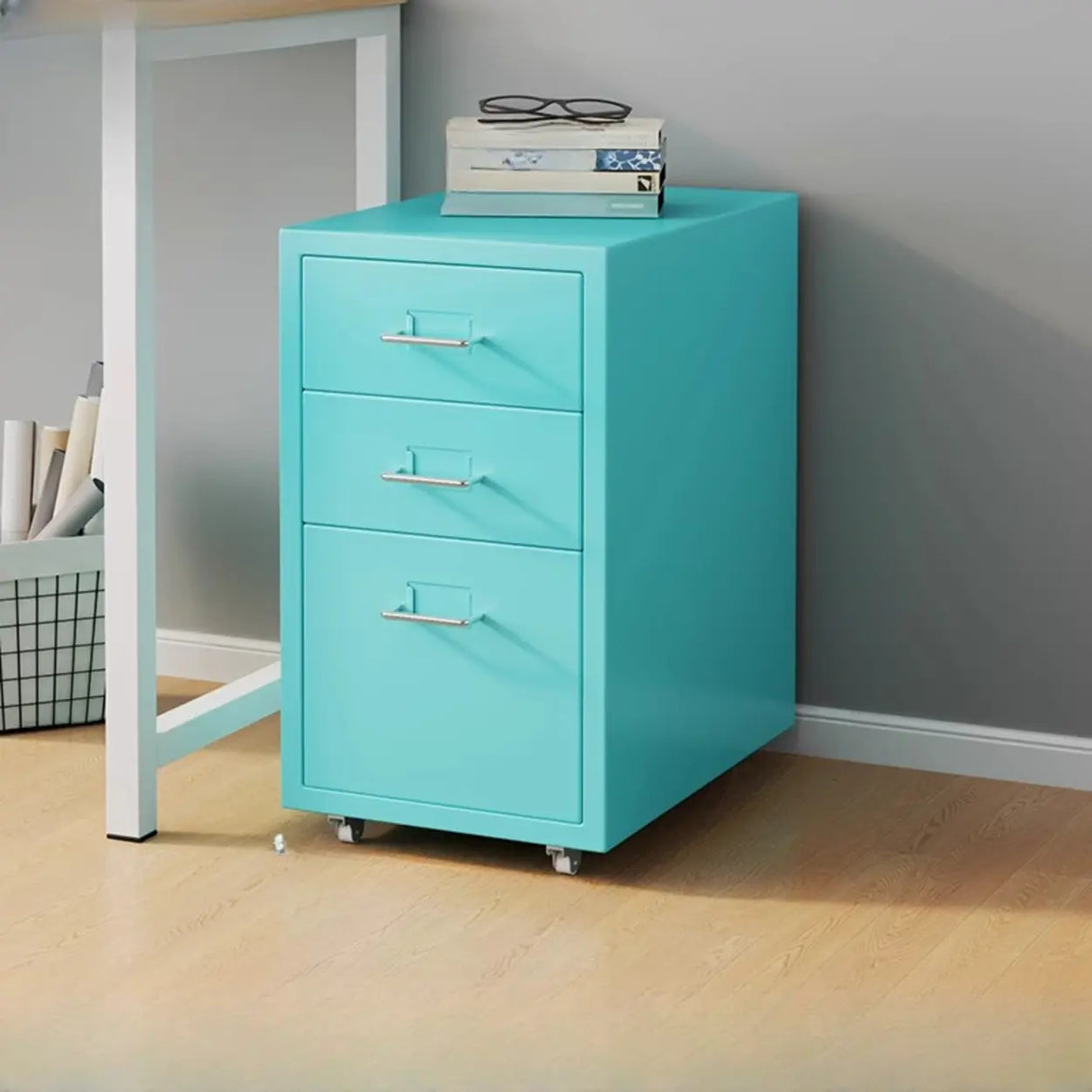 Steel Vertical Drawers Storage Rolling Filing Cabinet Image - 29