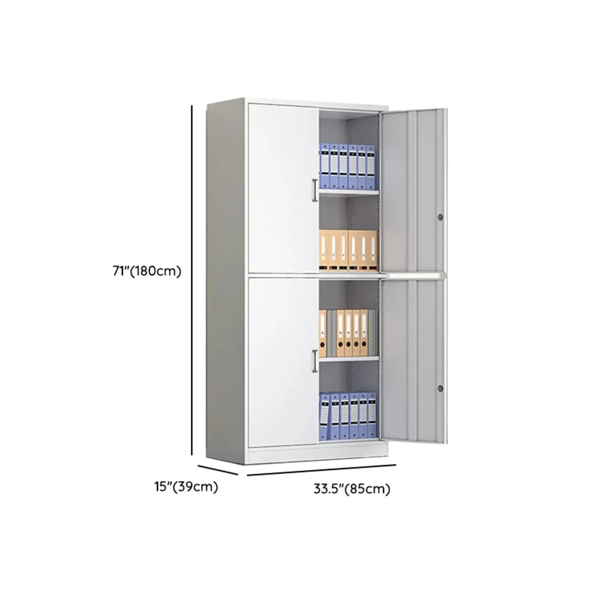 Steel Vertical Glass Door Filing Cabinet with Shelves Image - 12