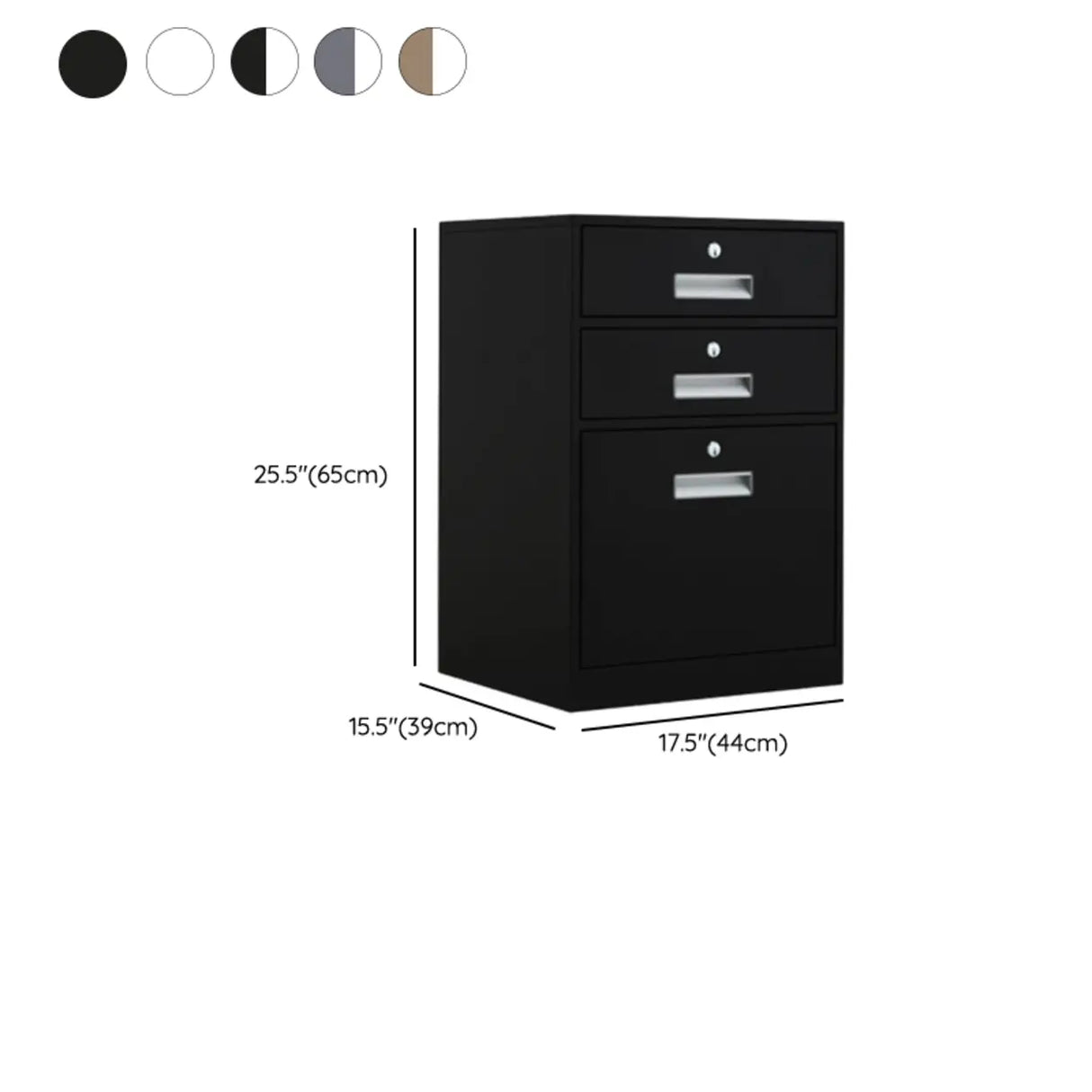 Steel Vertical Lockable Filing Cabinet with Drawers Image - 62