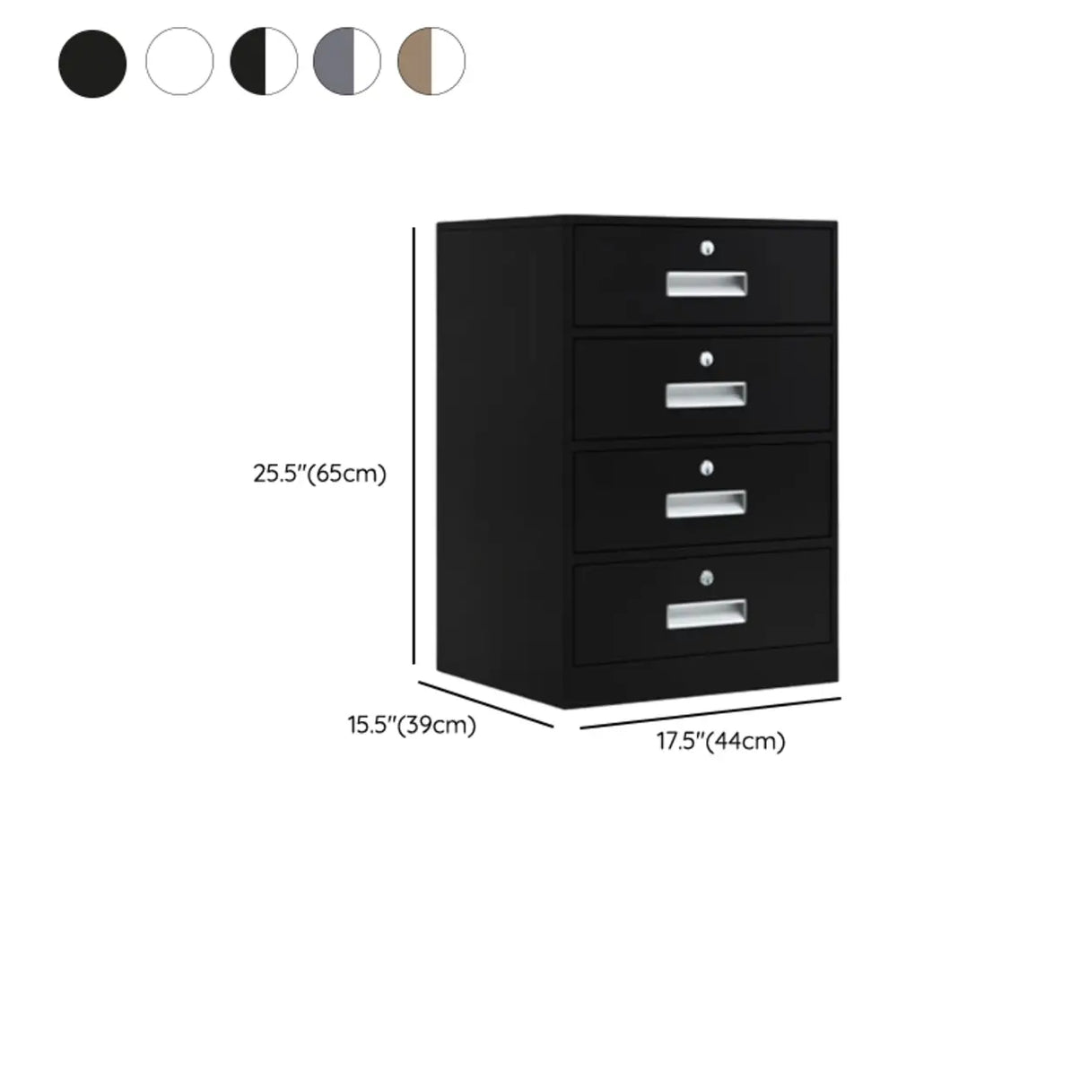 Steel Vertical Lockable Filing Cabinet with Drawers Image - 63
