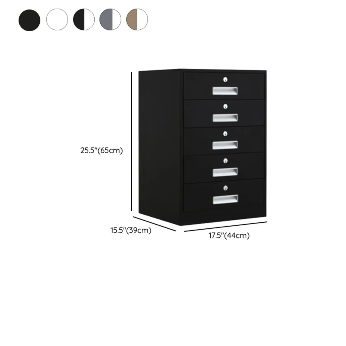 Steel Vertical Lockable Filing Cabinet with Drawers Image - 64