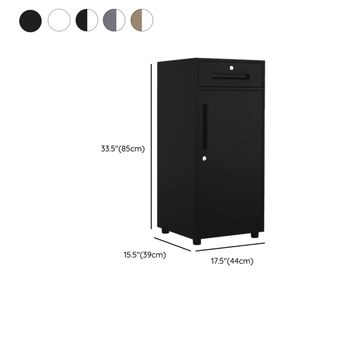 Steel Vertical Lockable Filing Cabinet with Drawers Image - 66