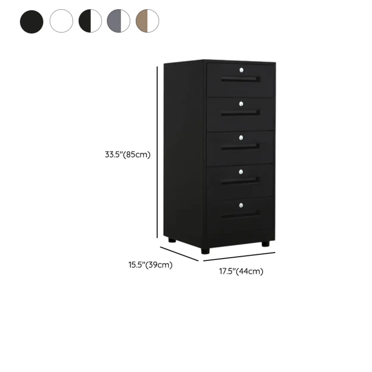 Steel Vertical Lockable Filing Cabinet with Drawers Image - 68
