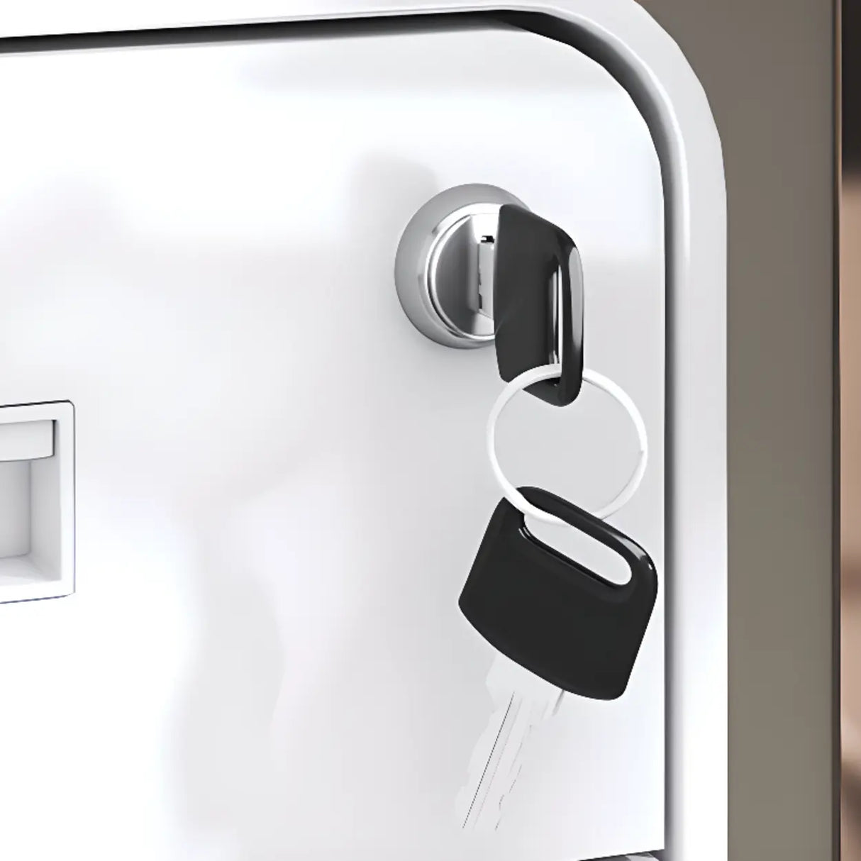 Steel Vertical Lockable Filing Cabinet with Wheels Image - 11