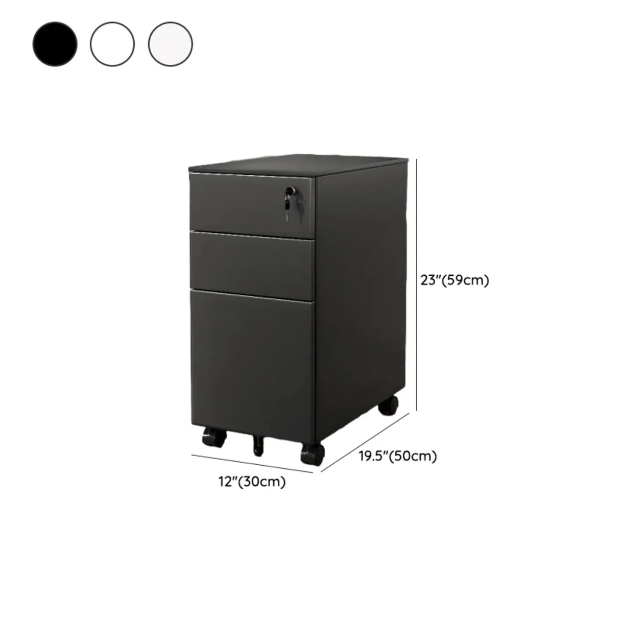 Steel Vertical Lockable Filing Cabinet with Wheels Image - 31