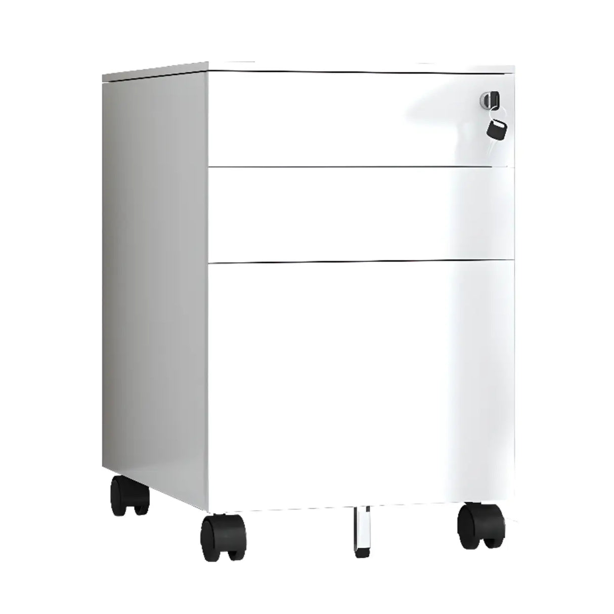 Steel Vertical Lockable Filing Cabinet with Wheels Image - 9