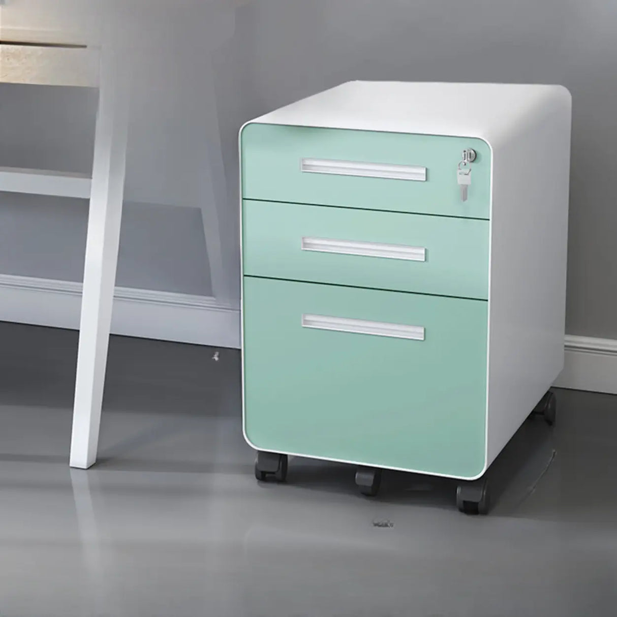Steel Vertical Mobile Storage Filing Cabinet with Lock Image - 12