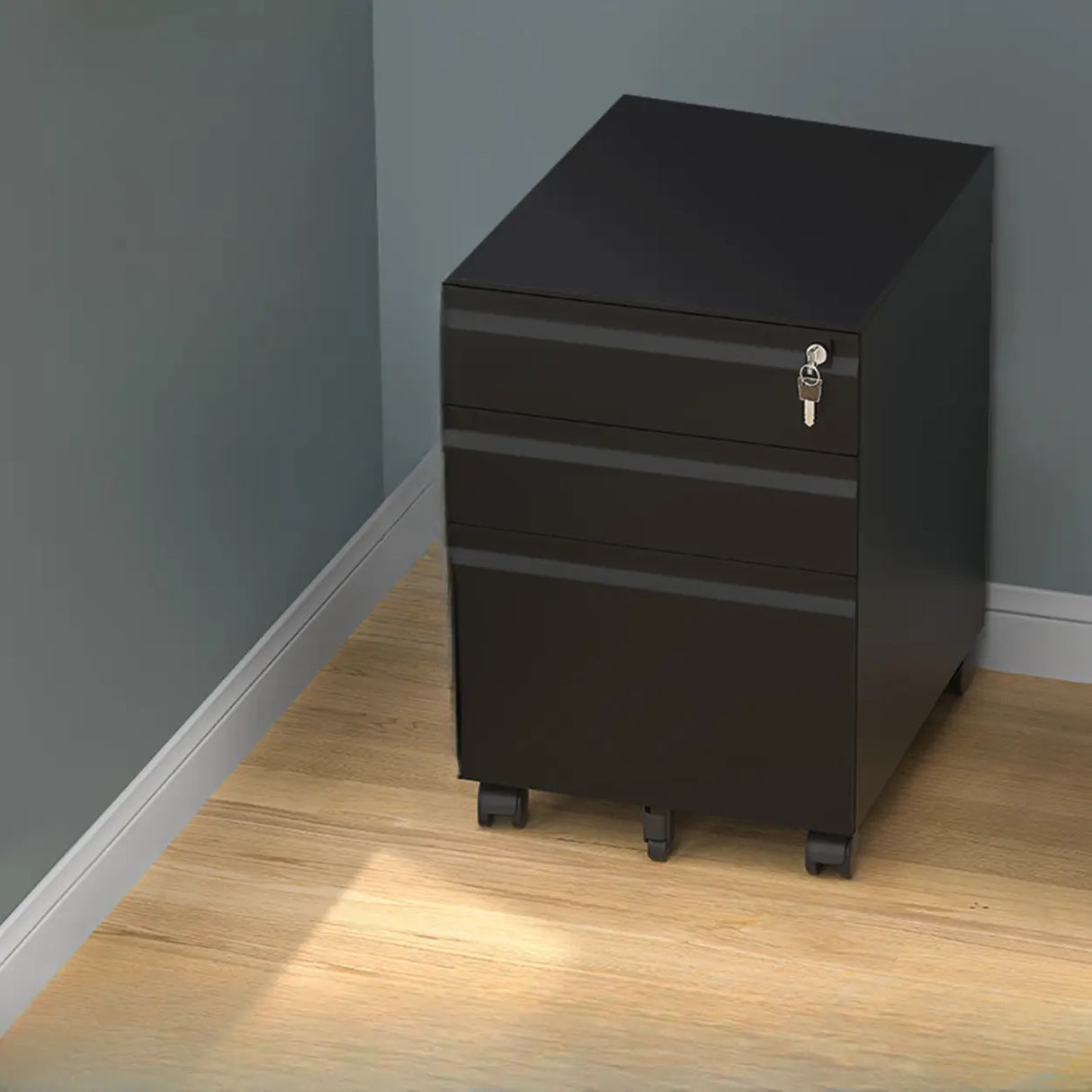 Steel Vertical Mobile Storage Filing Cabinet with Lock Image - 13