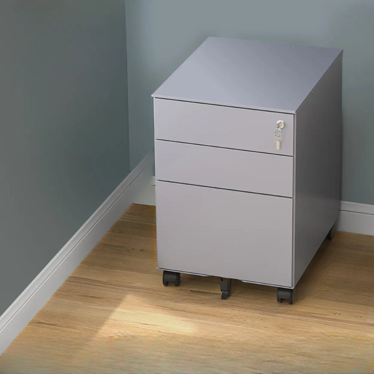 Steel Vertical Mobile Storage Filing Cabinet with Lock Image - 16