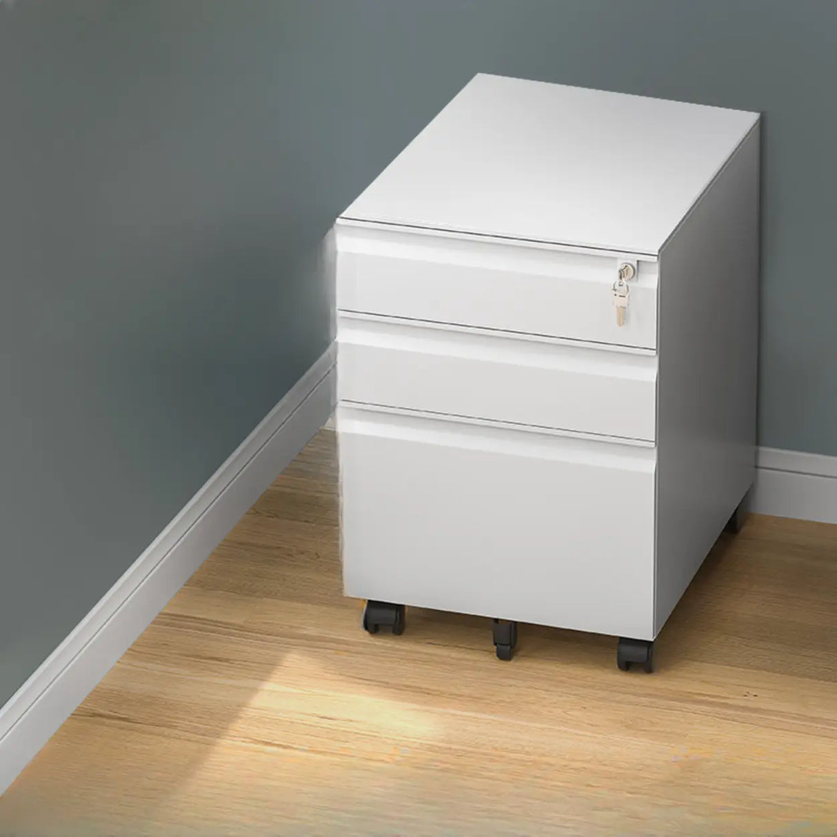 Steel Vertical Mobile Storage Filing Cabinet with Lock Image - 17