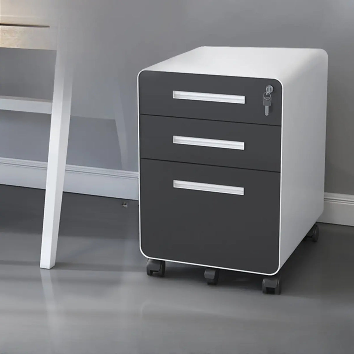 Steel Vertical Mobile Storage Filing Cabinet with Lock Image - 20