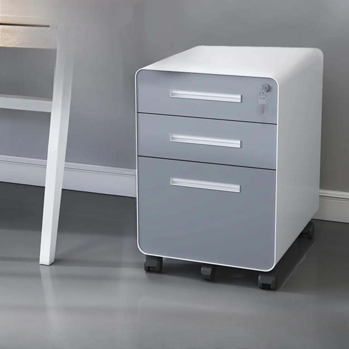Steel Vertical Mobile Storage Filing Cabinet with Lock Image - 21