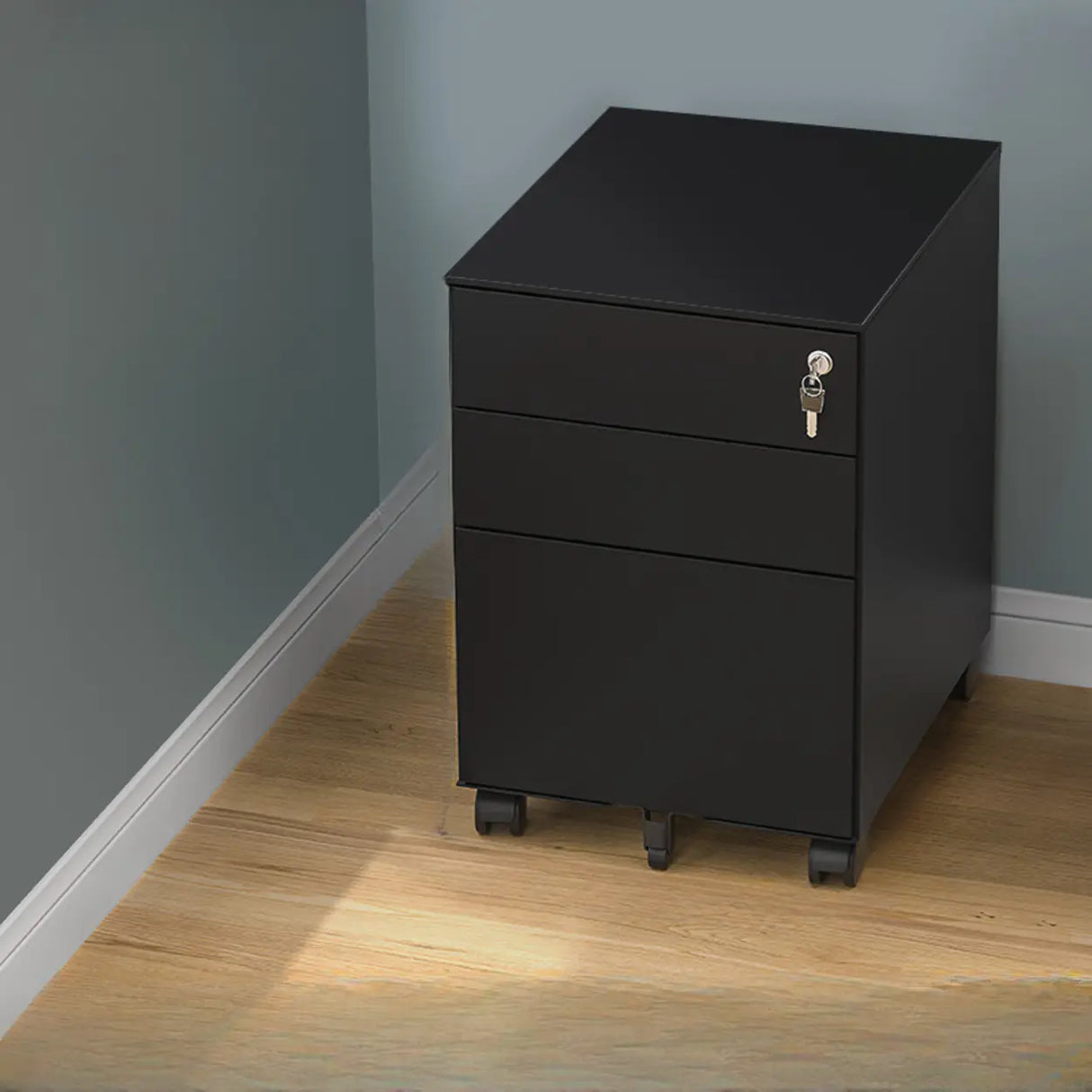 Steel Vertical Mobile Storage Filing Cabinet with Lock Image - 22