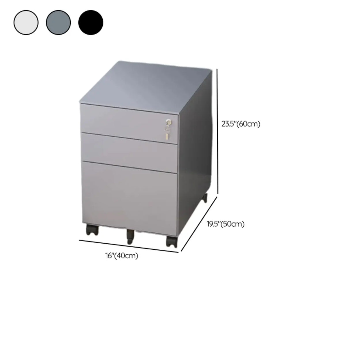 Steel Vertical Mobile Storage Filing Cabinet with Lock Image - 25