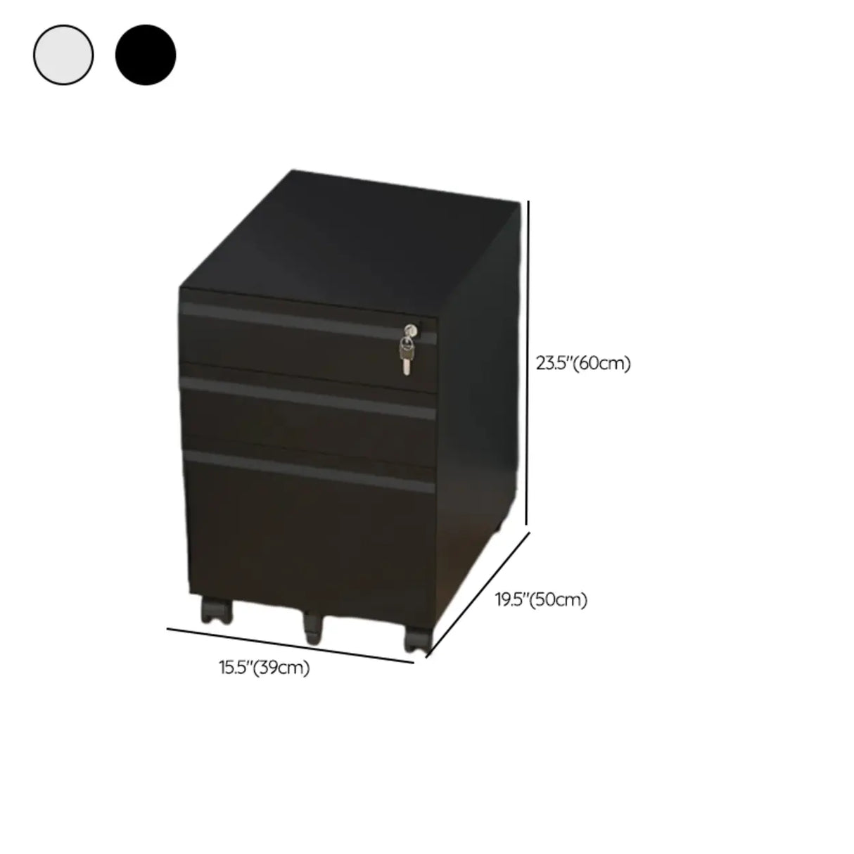 Steel Vertical Mobile Storage Filing Cabinet with Lock Image - 26
