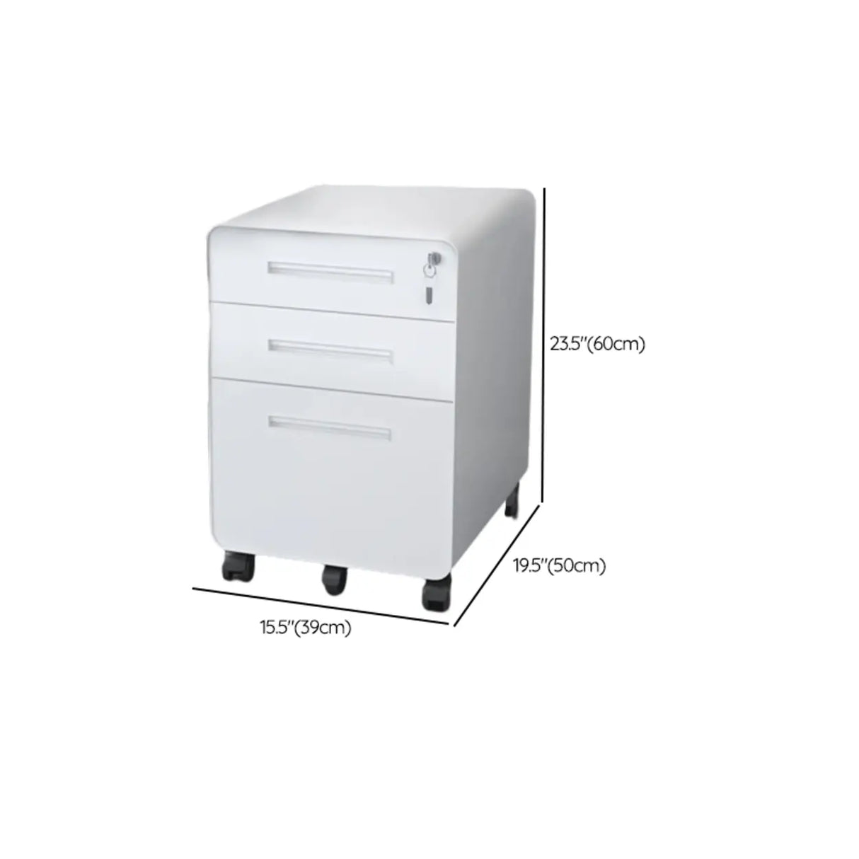Steel Vertical Mobile Storage Filing Cabinet with Lock Image - 27