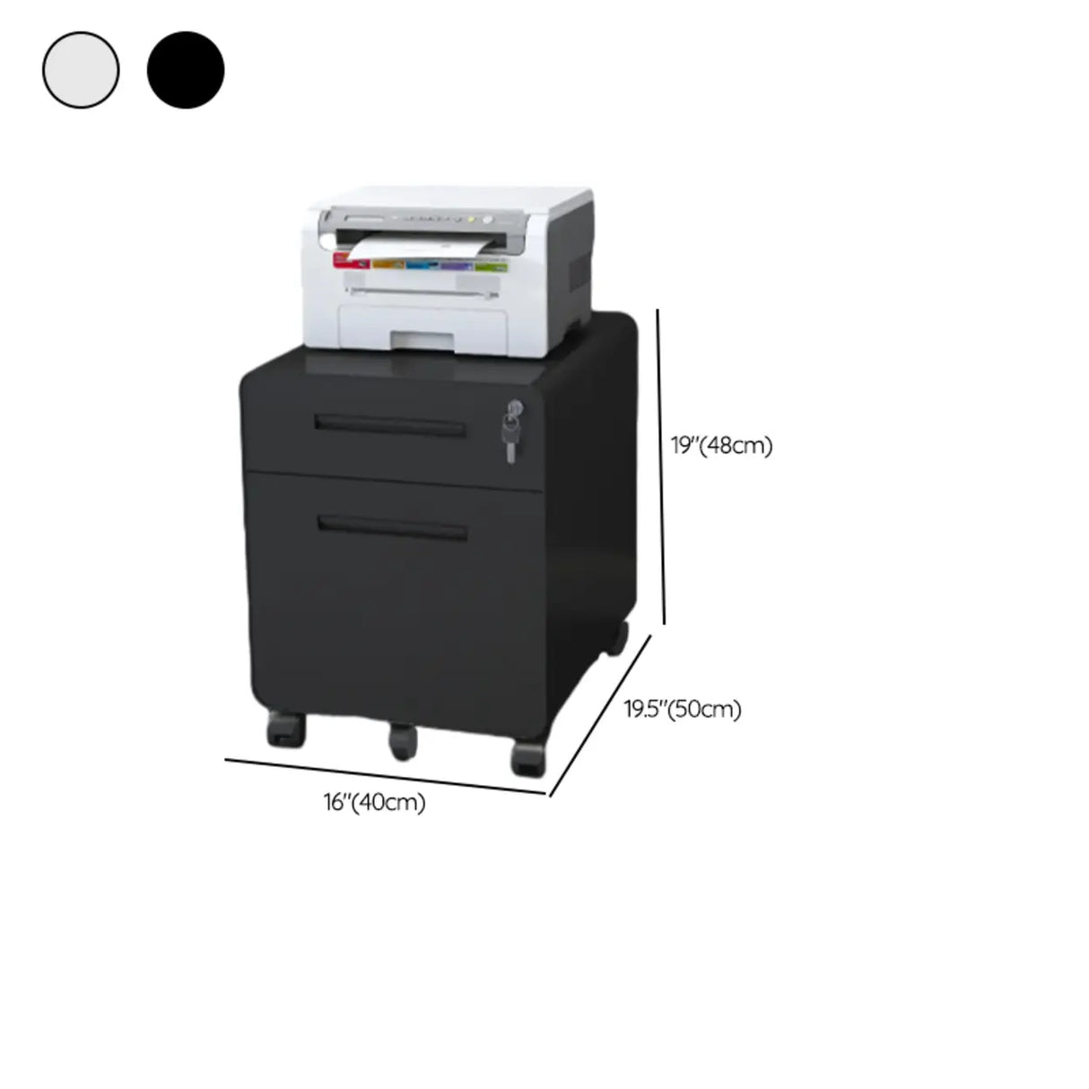Steel Vertical Mobile Storage Filing Cabinet with Lock Image - 28