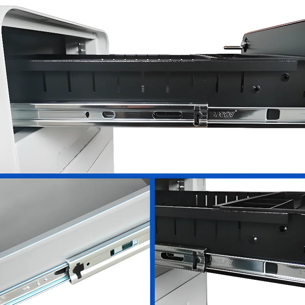 Steel Vertical Mobile Storage Filing Cabinet with Lock Image - 7