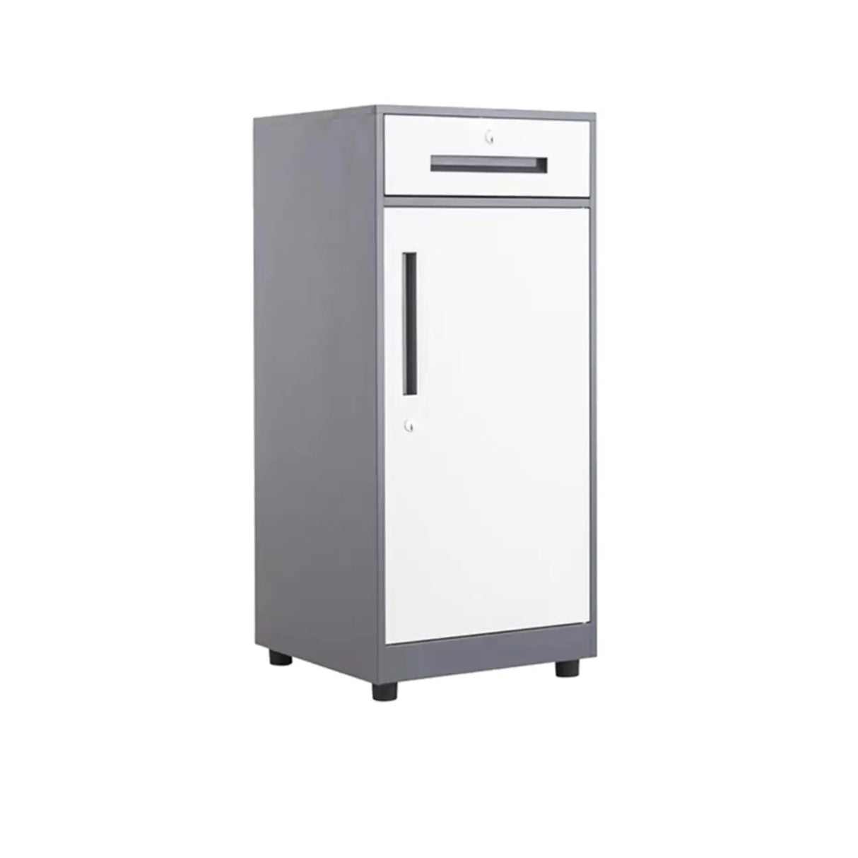 Steel Vertical White Filing Cabinet with Secure Storage Image - 11
