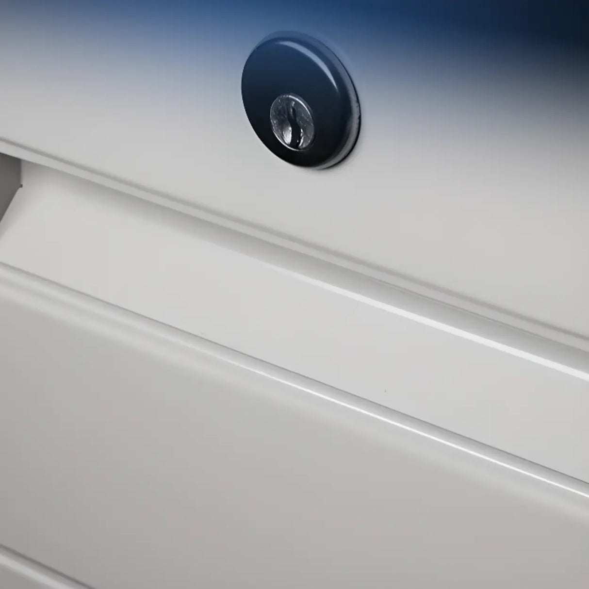 Steel Vertical White Filing Cabinet with Secure Storage Image - 13