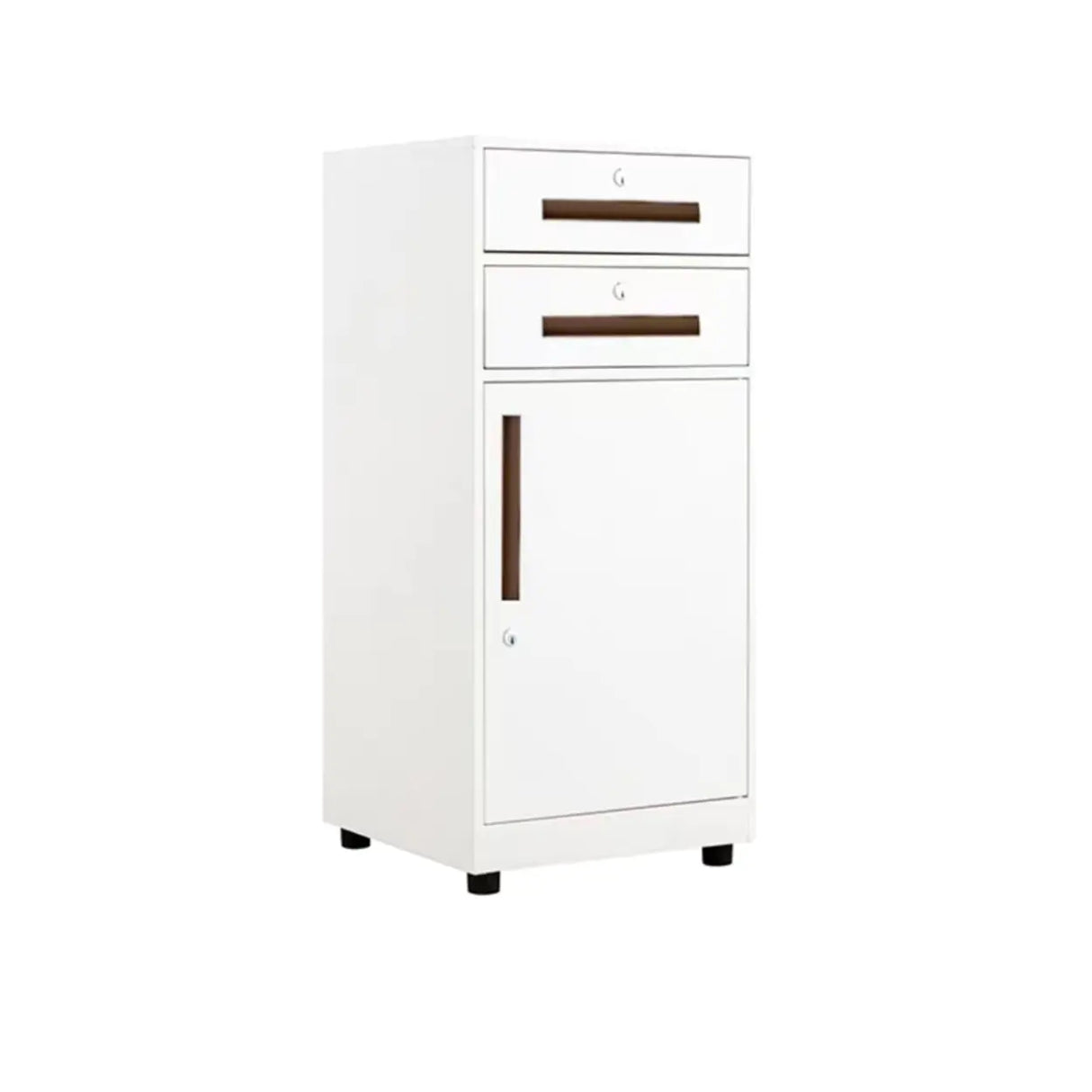 Steel Vertical White Filing Cabinet with Secure Storage Image - 14