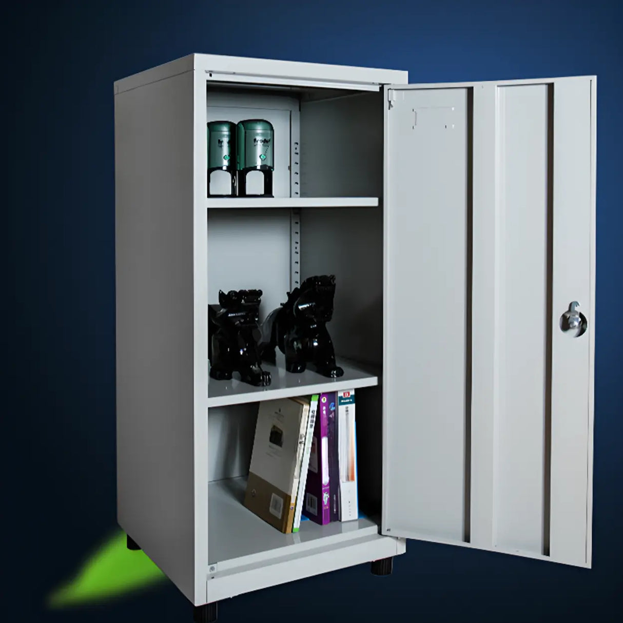 Steel Vertical White Filing Cabinet with Secure Storage Image - 17