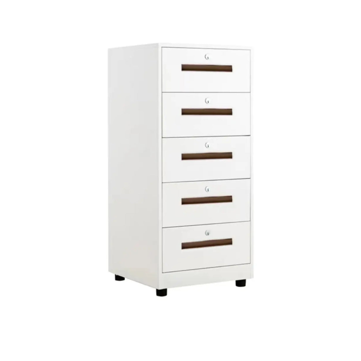 Steel Vertical White Filing Cabinet with Secure Storage Image - 19