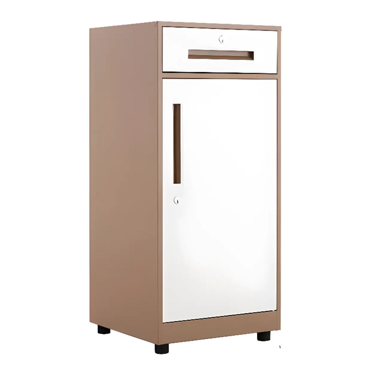 Steel Vertical White Filing Cabinet with Secure Storage Image - 22