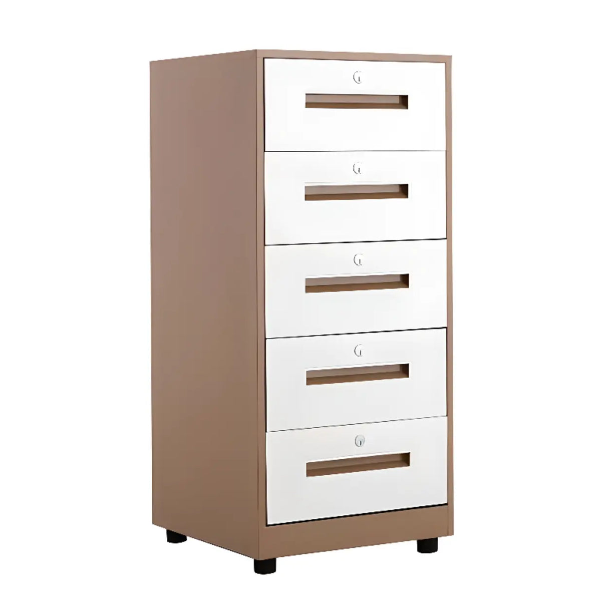 Steel Vertical White Filing Cabinet with Secure Storage Image - 23