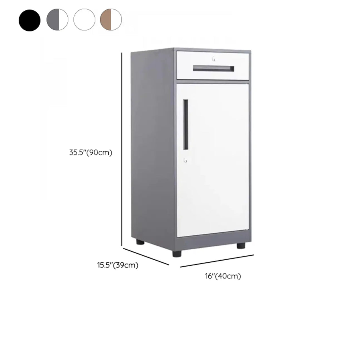 Steel Vertical White Filing Cabinet with Secure Storage Image - 27