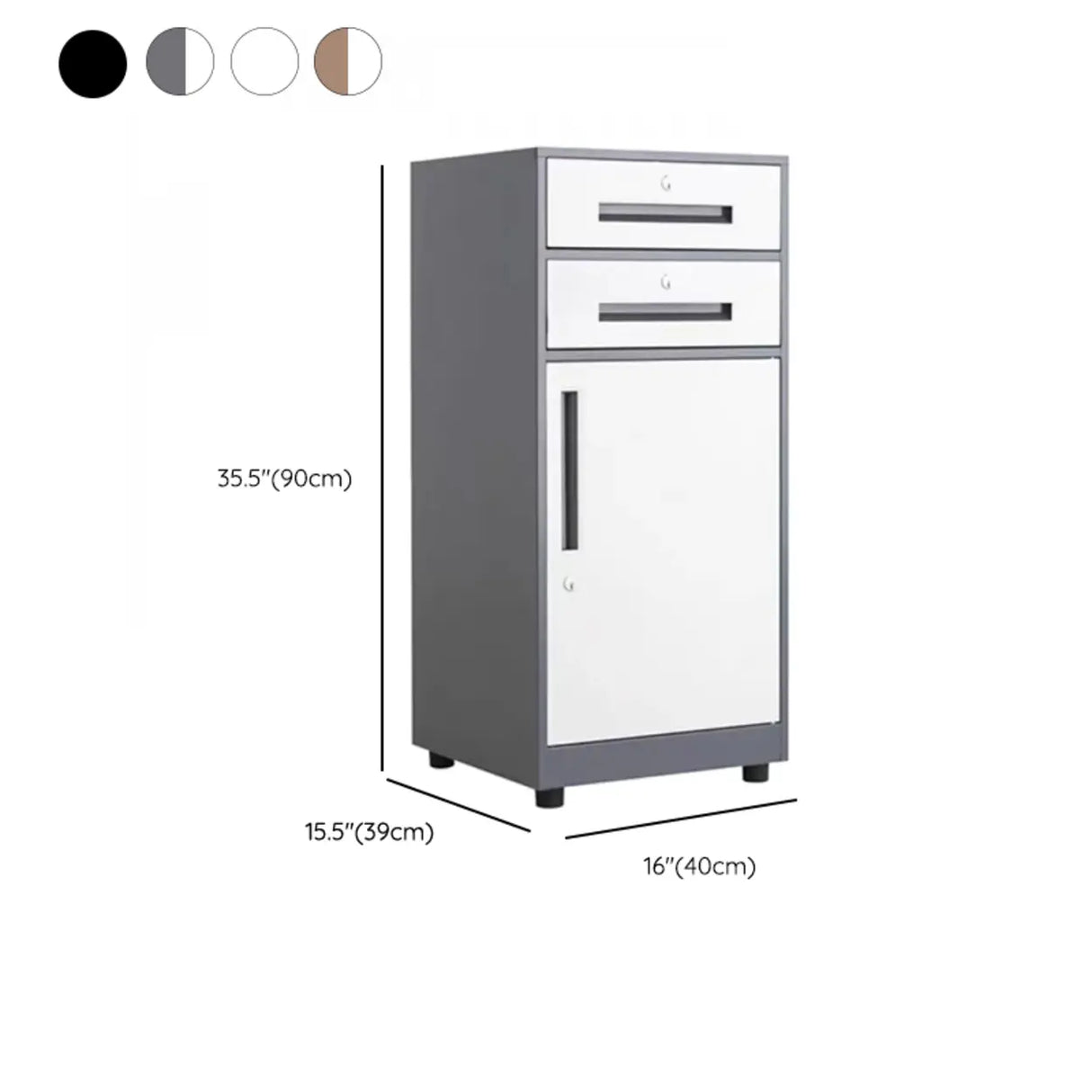 Steel Vertical White Filing Cabinet with Secure Storage Image - 28