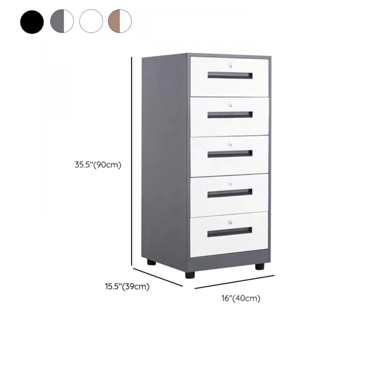 Steel Vertical White Filing Cabinet with Secure Storage Image - 29