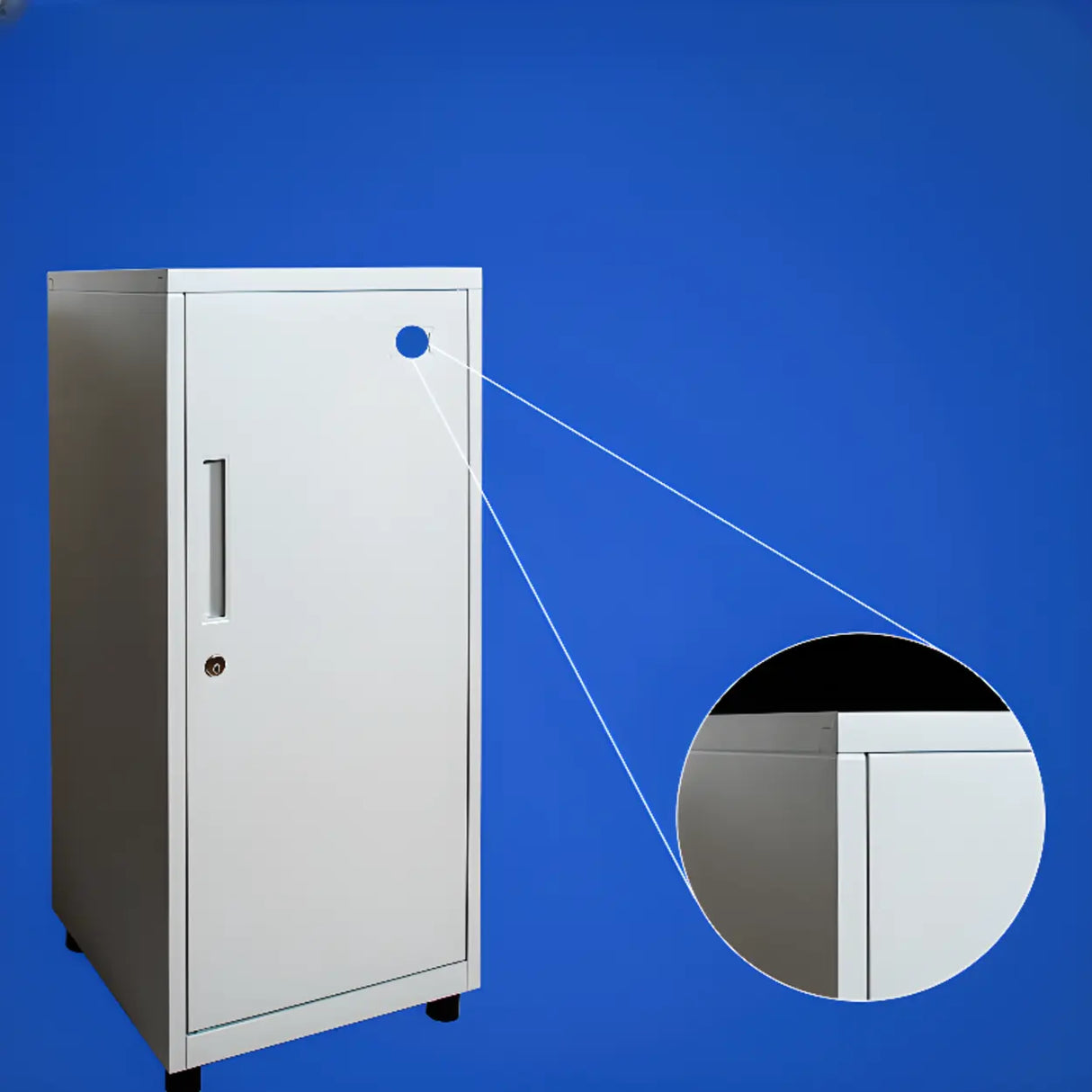 Steel Vertical White Filing Cabinet with Secure Storage Image - 8