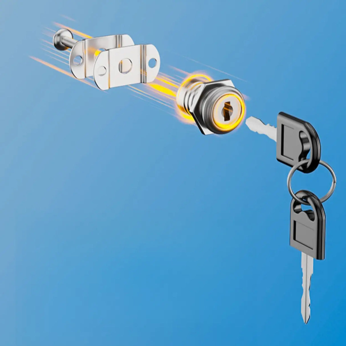 Steel White Vertical Shelves Filing Cabinet with Key Lock Image - 4