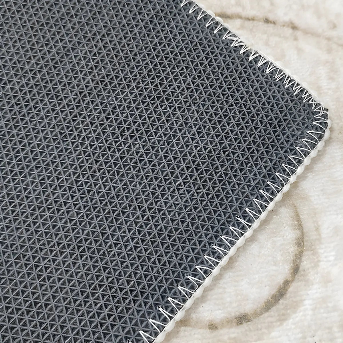 Stripe Rectangle Polyester Beige Living Room Area Rug Image - 12