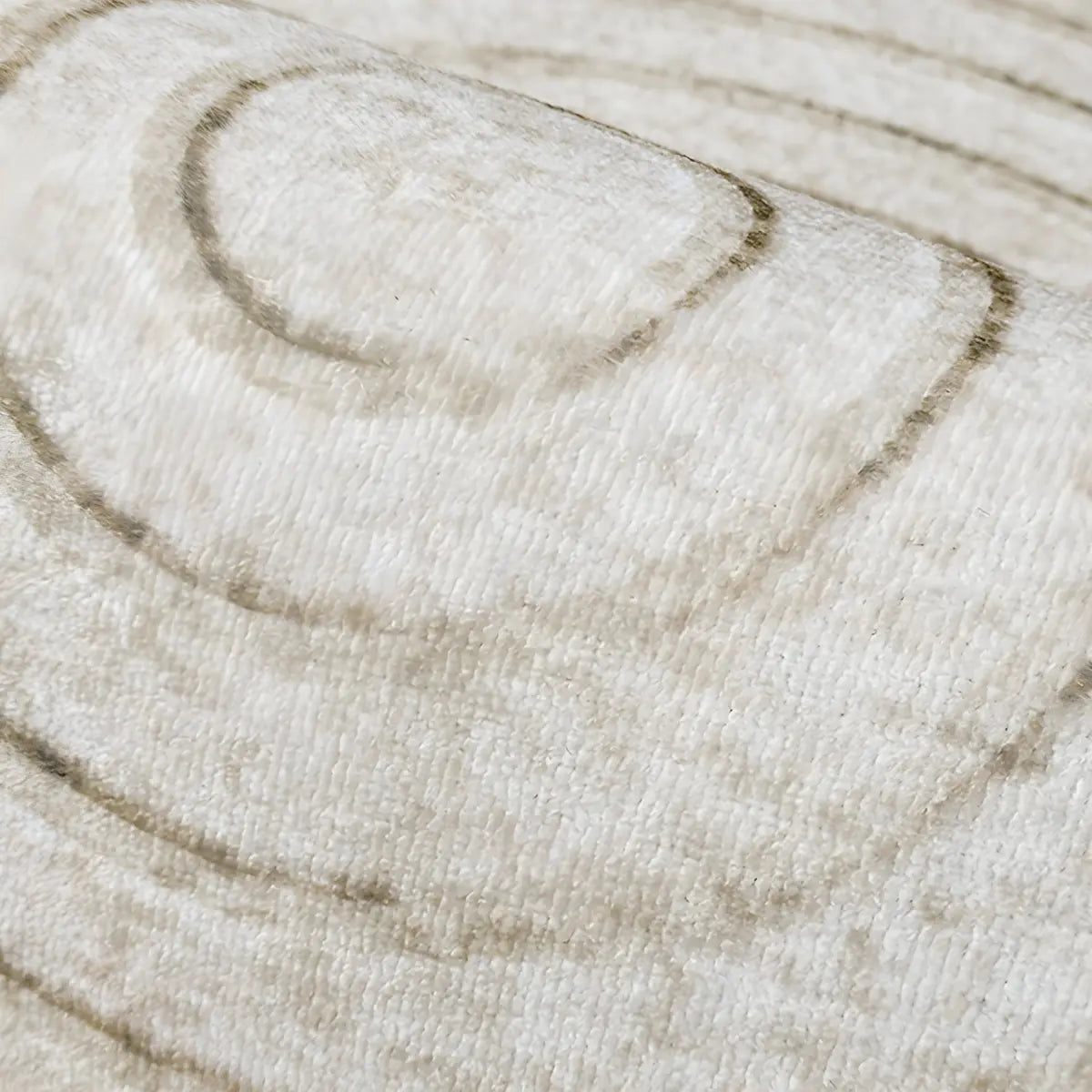 Stripe Rectangle Polyester Beige Living Room Area Rug Image - 14