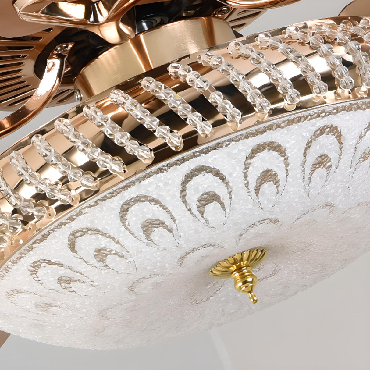 Stylish 5 Blade LED Standard Ceiling Fan with Light Image - 10