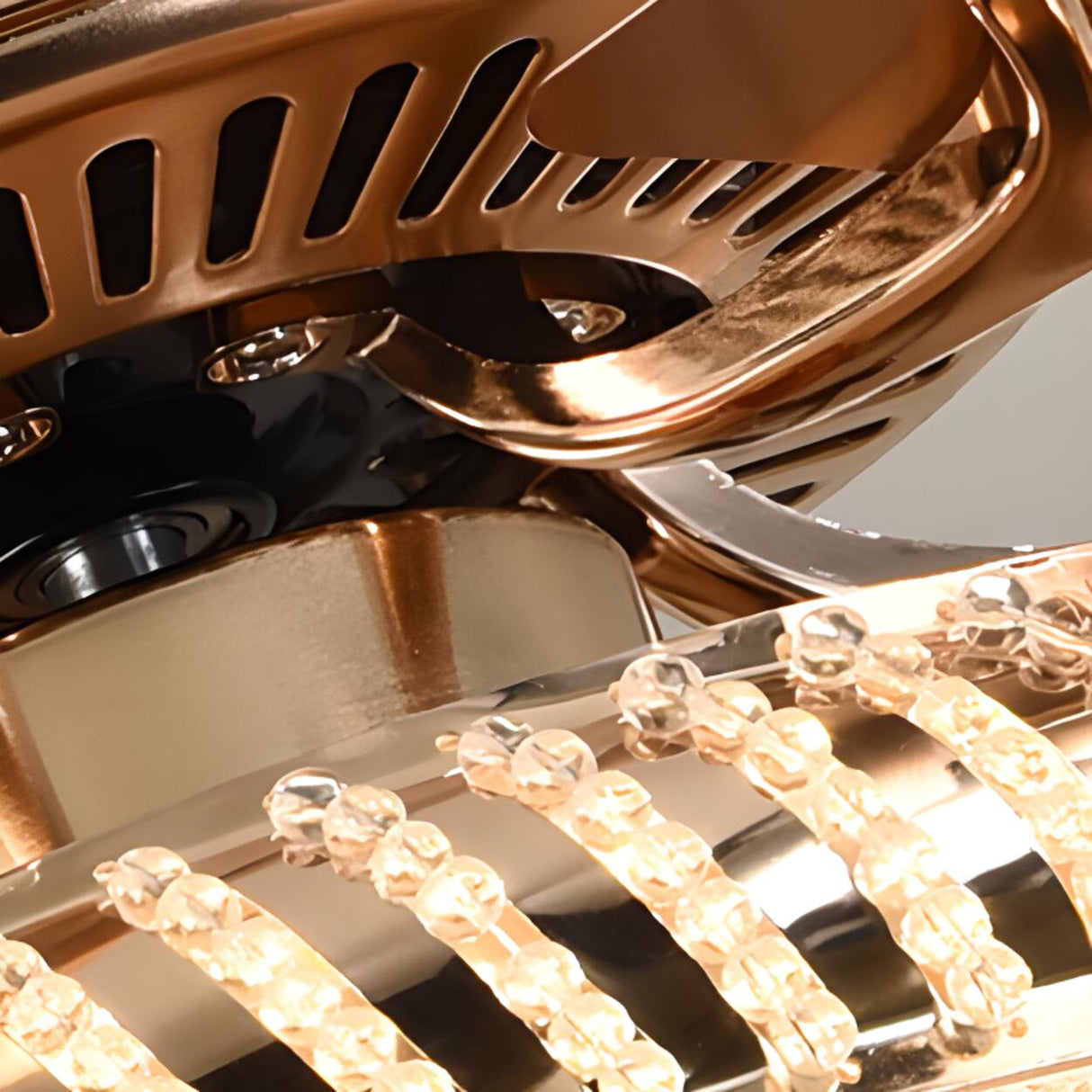 Stylish 5 Blade LED Standard Ceiling Fan with Light Image - 11