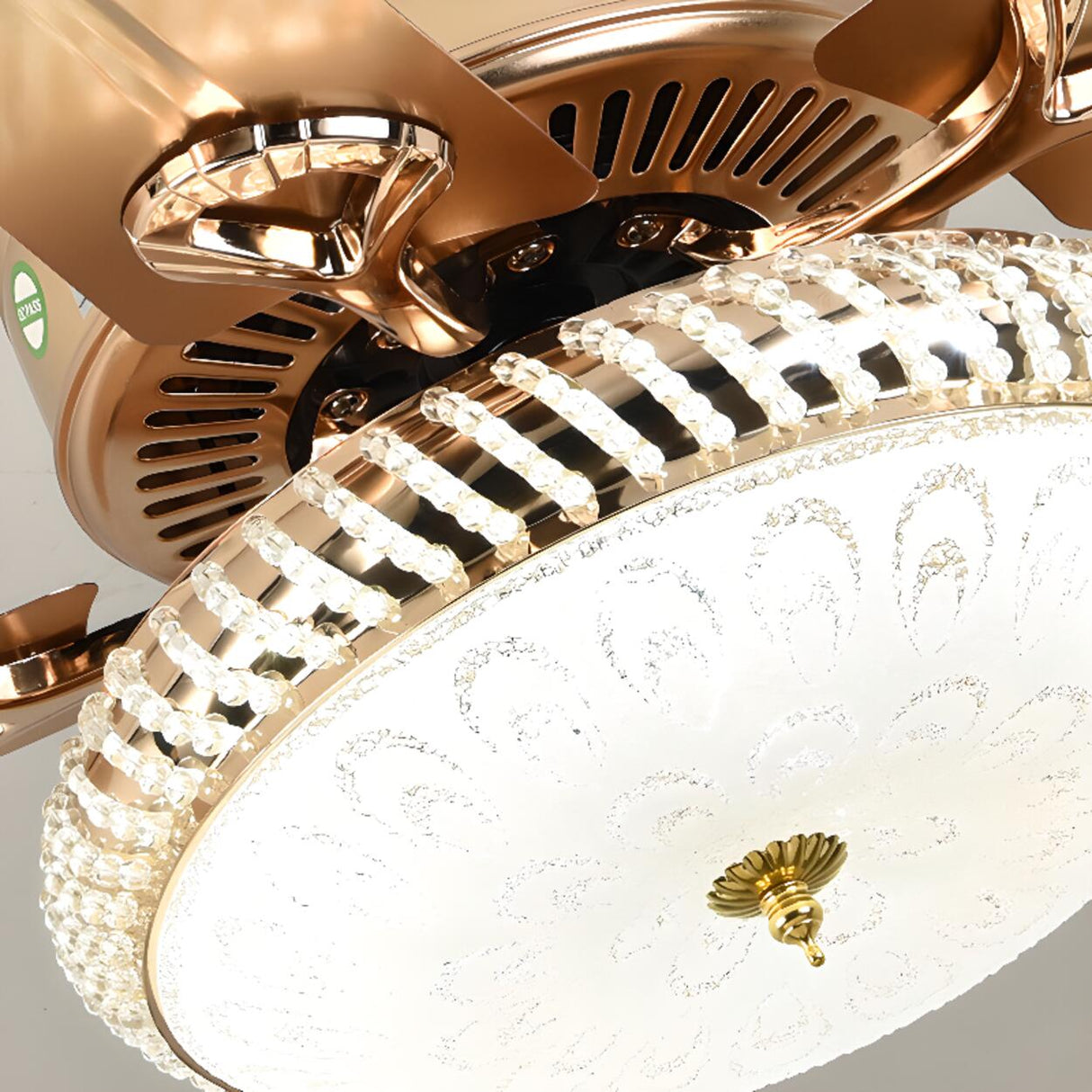 Stylish 5 Blade LED Standard Ceiling Fan with Light Image - 13